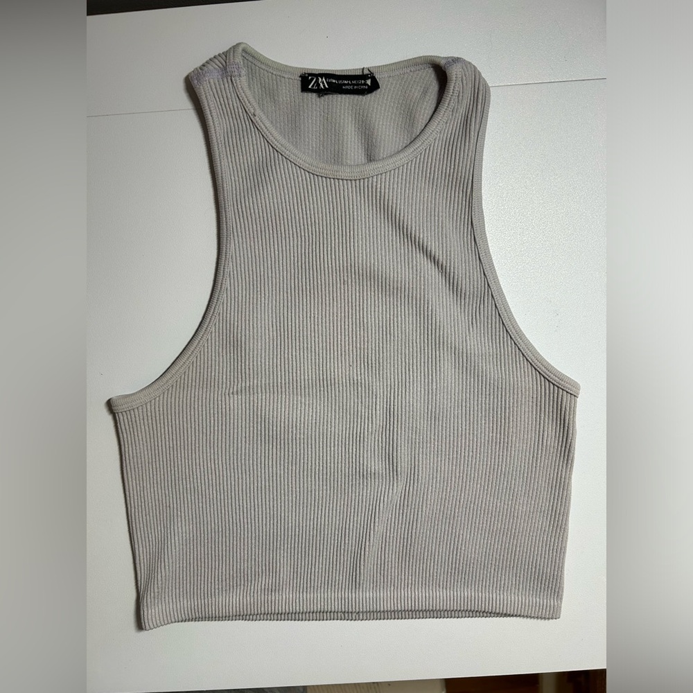 ZARA Lilac Purple Ribbed Tank